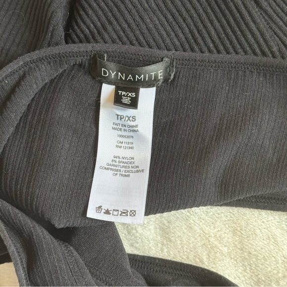 ✨4/$25✨ Dynamite Black Asymmetrical Fitted Tank Top - Picture 5 of 5